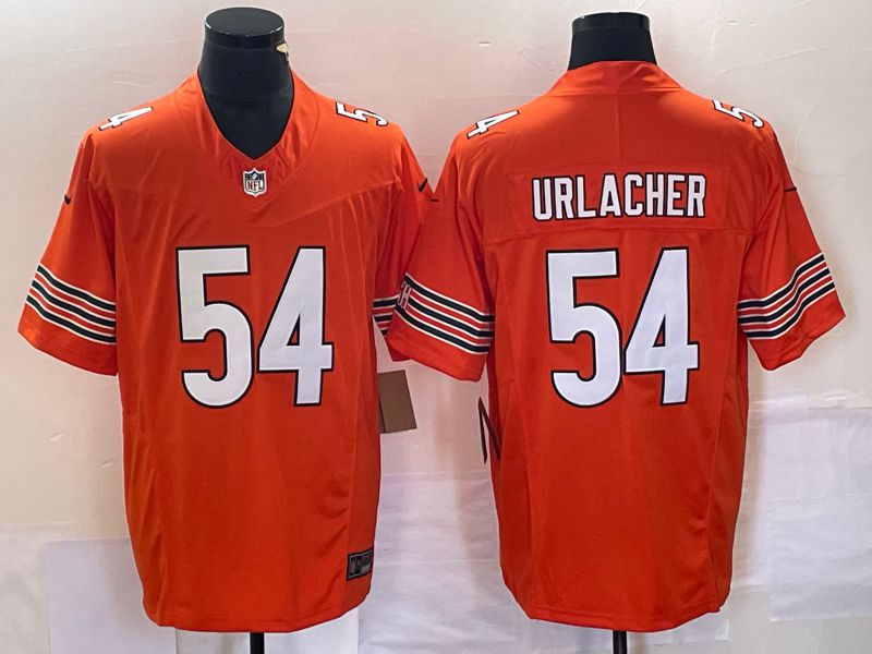 Men Chicago Bears #54 Urlacher Orange 2023 Nike Vapor Limited NFL Jersey